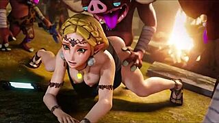 zelda compilation in 3d cartoon with monster cock hentai action
