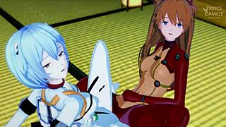 i synchronize my tight juicy pussy with rei in evangelion