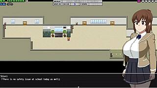 The girl paints her entire body and the paint washes off in the rain during flash cycling ride part 7