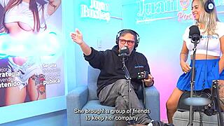 Annie Marin, that sexy blonde, bangs her friend hard on Juan Bustos podcast