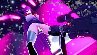 Corrupted dildos force her to dance and squirt.