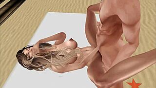 Wow, this hot anime girl bangs horny guys with big interracial cock! 😍