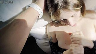 sexy hottie sucking dick for facial cumshot, isn't she?