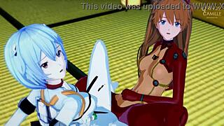 i synchronize my tight juicy pussy with rei in evangelion