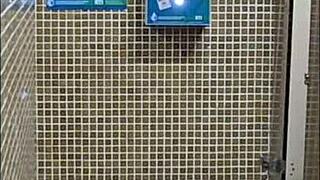 Brazilian Gay Bareback Sex in Public Bus Terminal Bathroom