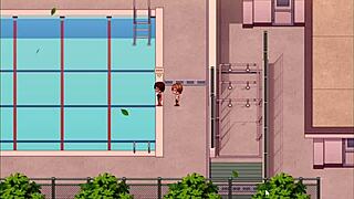 fucking big ass in bathroom spying school pool