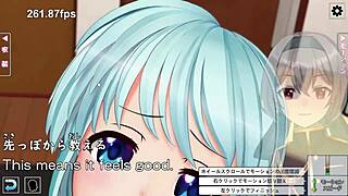 Playing undressing rock-paper-scissors with neighbor girlfriend in trial version with subtitles