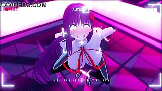 Corrupted dildos force her to dance and squirt.