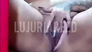 Masturbation with big tits in anime