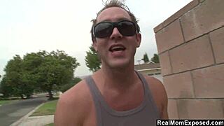 Hot milf by the pool invites waterboy in on a hot day