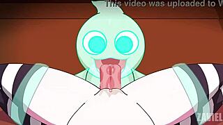 Pomni gets wild with dick or treat in Halloween hentai.