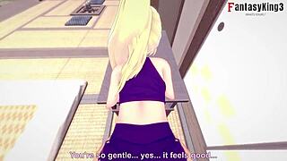 Ino Yamanaka gives a hot titjob before getting banged by Naruto in cartoon action.