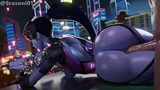 overwatch - widowmaker sexy anal and masturbation scenes in hot compilation
