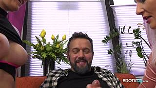 Convince boyfriend for threesome with mature mom