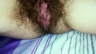 Quick Masturbation In The Bed Hairy Pussy Close Up Orgasm Big Clit Cumming