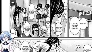 wow, academy for huge breasts in hentai action