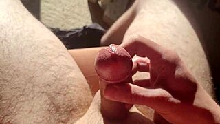 Edging Flaccid Cock to Precum Play in Natural Light Solo Session