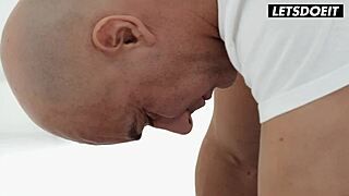 clea gaultier gets drilled deep by her trainer after a steamy yoga session