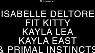 Four Busty Blonde Babes Team Up to Pleasure One Lucky Guy in Wild Scene