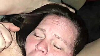 Milf Sucks Cock with Deep Throat Play