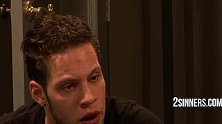 Stud student sways teacher into retro classroom threesome