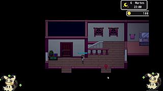 Hentai game, sucking cock in bathroom with countryside girl!