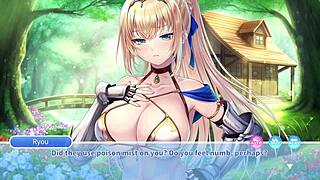 kuri kuri click 2, a hentai masseur seduces knight in oiled gameplay