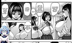 wow, academy for huge breasts in hentai action