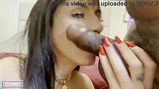 Muscular Brunette in Intense Action