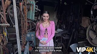 Vip4K: Couple Fucking In Backyard, Debtor In Leather Lingerie.