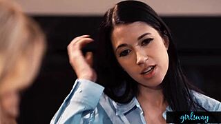 Busty lesbian explores intimate pleasures with face sitting