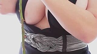 Glass toys drive Sara Jay wild as she takes them deep in her cunt