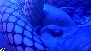 Intense sexy footjob in nylons and leggings