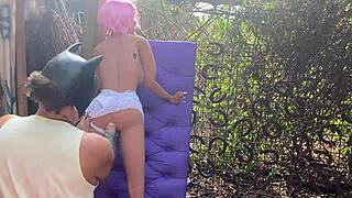 Wow! Blonde’s Ass Pounded Again with Wild Sex Toy!