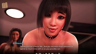 in this 3d scene, a curvy woman with huge tits gets pounded by a monster cock