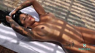 swimming coach bathes me in his cum voyeur style with mariana martix 😏