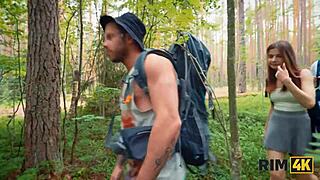 Two Russian teens share a wild 4some camping trip with rimjob and outdoor ass licking. Crazy fun!
