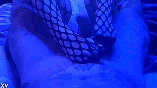 Intense sexy footjob in nylons and leggings