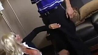 Big Tits Blonde Milf Sucks Big Cock