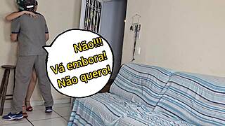 husband sends wife in panties to meet delivery guy 😉