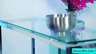 Sexy Blonde Teen Masseuse Fucked By Muscular Client In Nuru Massage