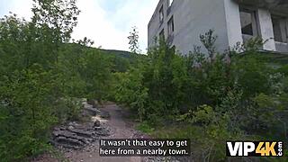 vip4k echoes of that inhuman fucking with girlfriend's tight pussy outdoors