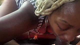 Black Porn Star Delivers Hardcore Car Blowjob