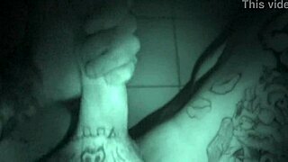 Tattooed Solo Masturbation During Late Night Stroke Session