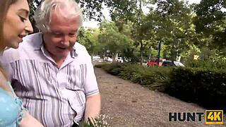 Hunt4k Man Drills Skinny Chick While Old Boyfriend Watches