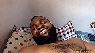 Intense Dick Massage by Ebony Amateur Couple