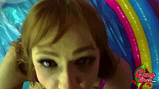 Giving rebecca a throat whooping puke everywhere