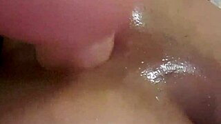 Tight Shemale Teases with Huge 11-Inch Dildo in POV Solo Play