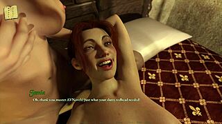 What is the price of power in this 3D scene with huge tits?