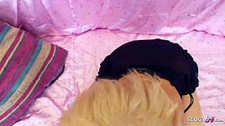 Hey, blue-eyed blonde bombshell rocks POV sex with huge cock!